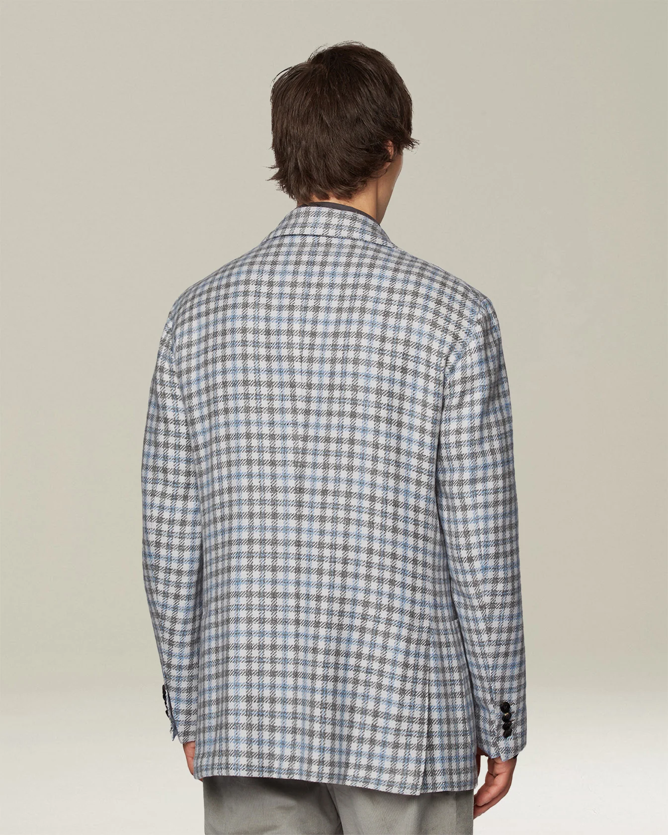 CHECKED CASHMERE BLEND BLAZER - Image 3