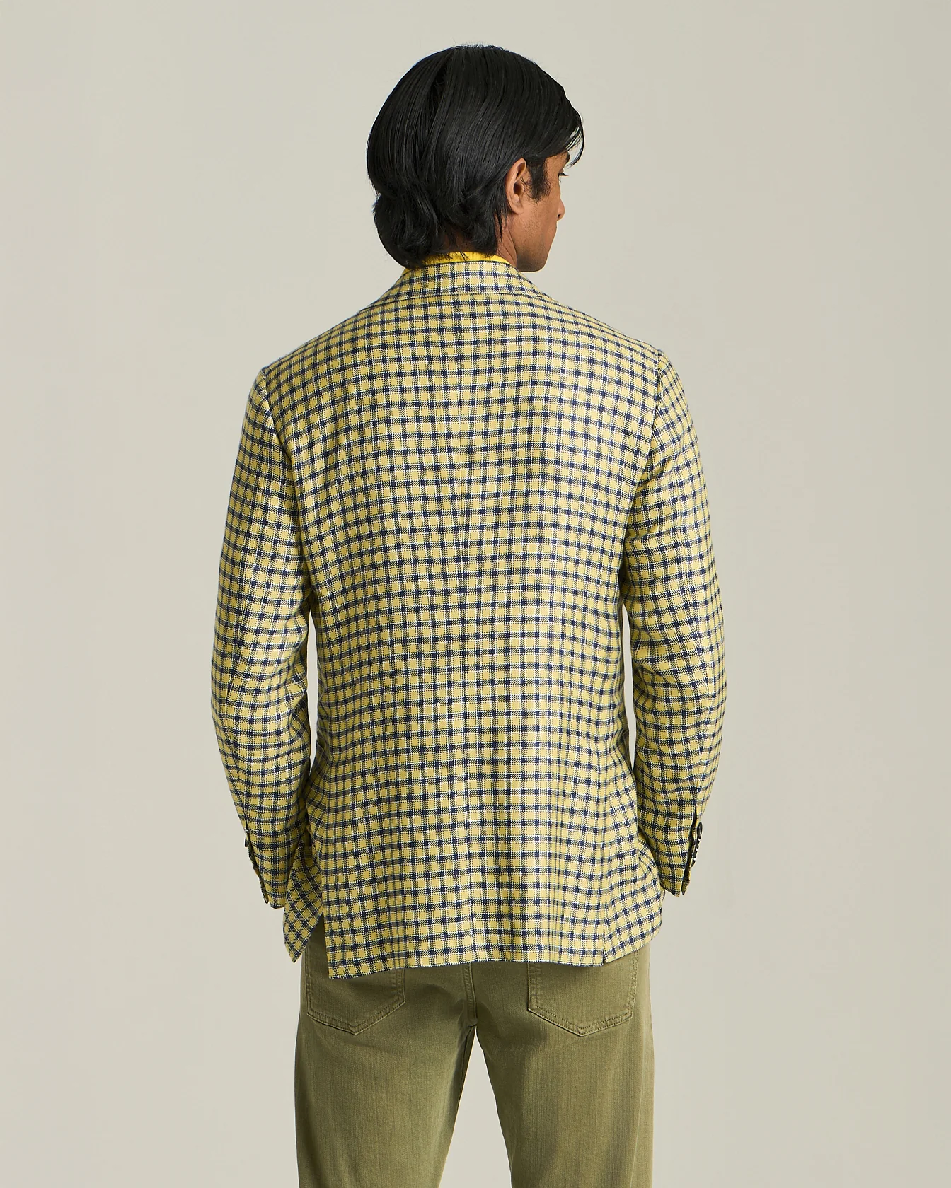CASHMERE BLEND MICRO CHECK BLAZER - Image 3