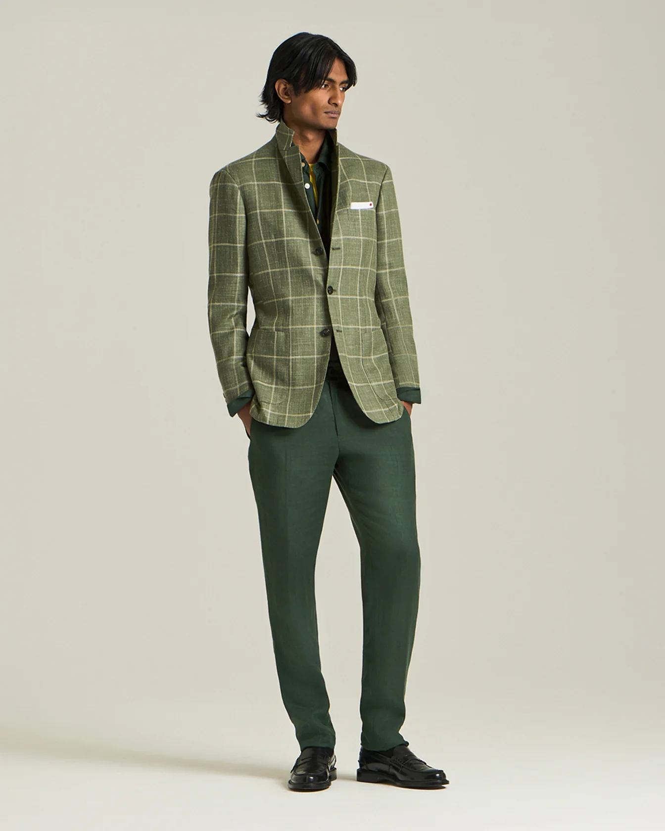 CHECKED CASHMERE BLEND BLAZER - Image 5