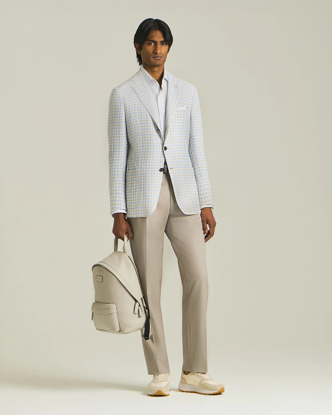 CASHMERE BLEND MICRO CHECK BLAZER - Image 4