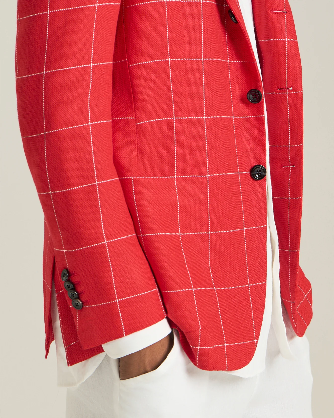CHECKED CASHMERE BLEND BLAZER - Image 4