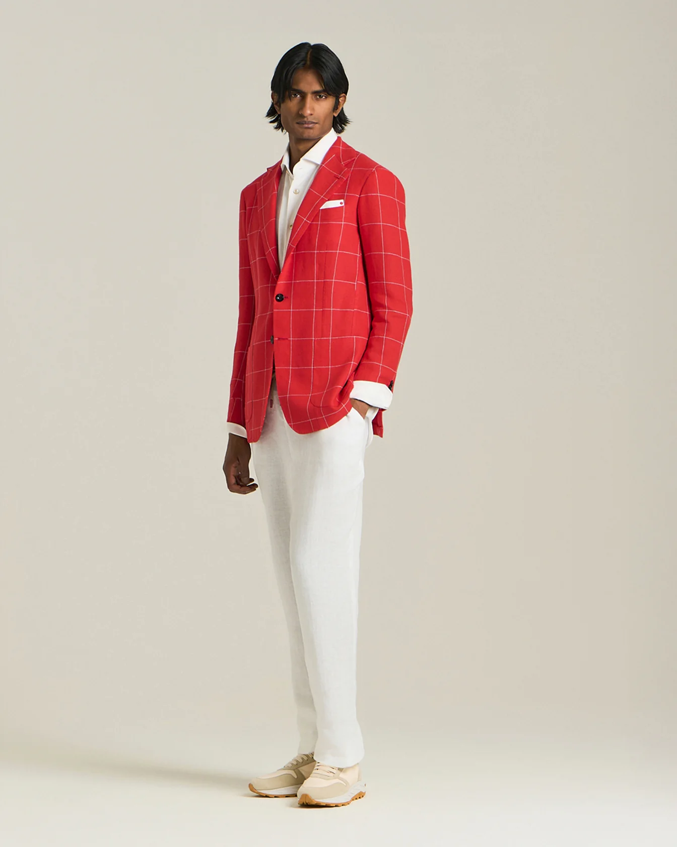 CHECKED CASHMERE BLEND BLAZER - Image 5