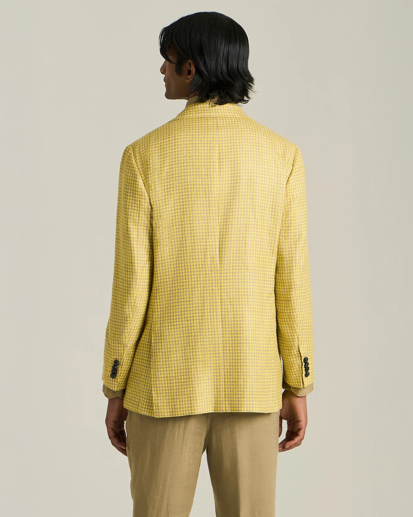 HOUNDSTOOTH CASHMERE BLEND BLAZER - Image 3