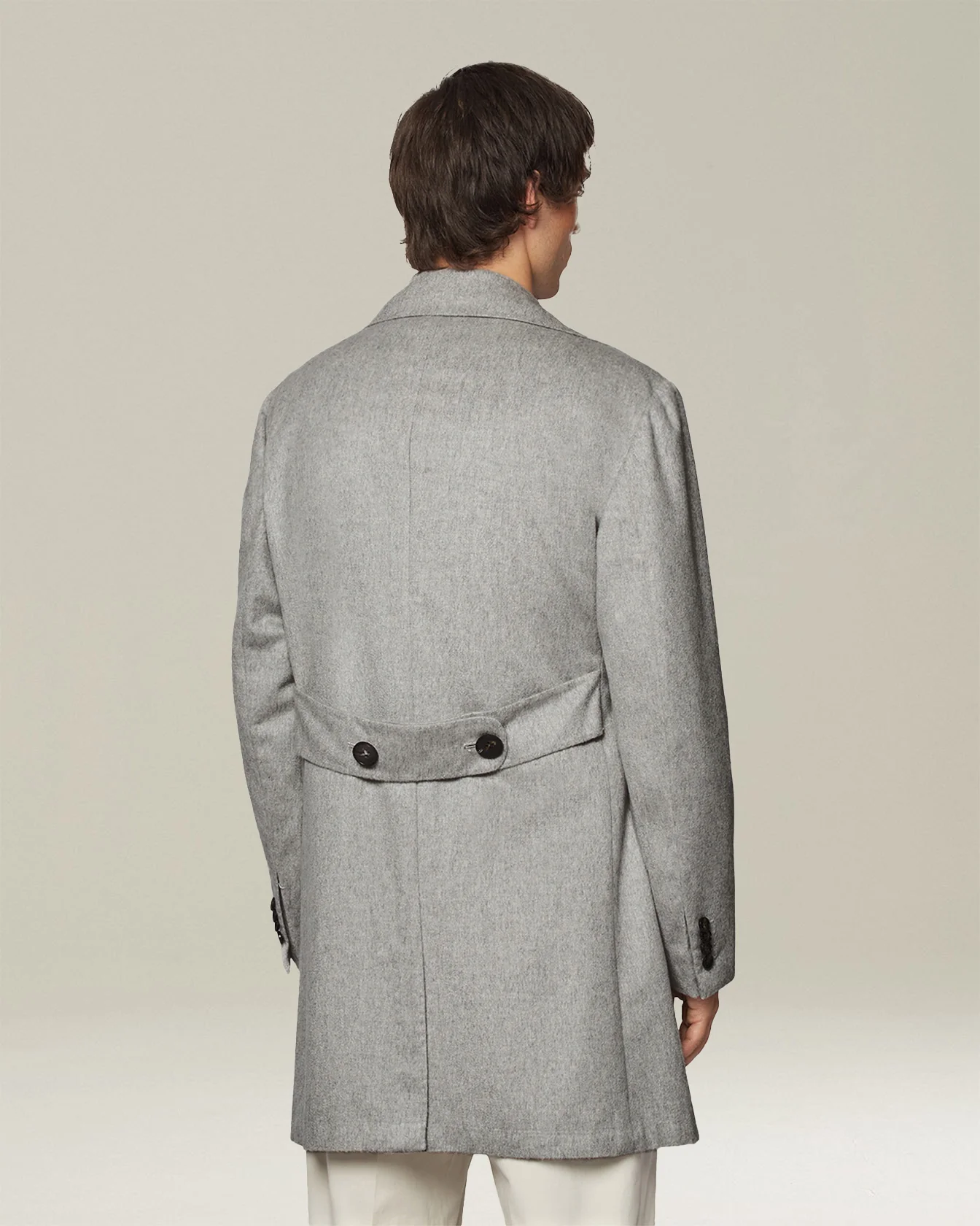 DOUBLE-BREASTED BRUSHED CASHMERE COAT - Image 3