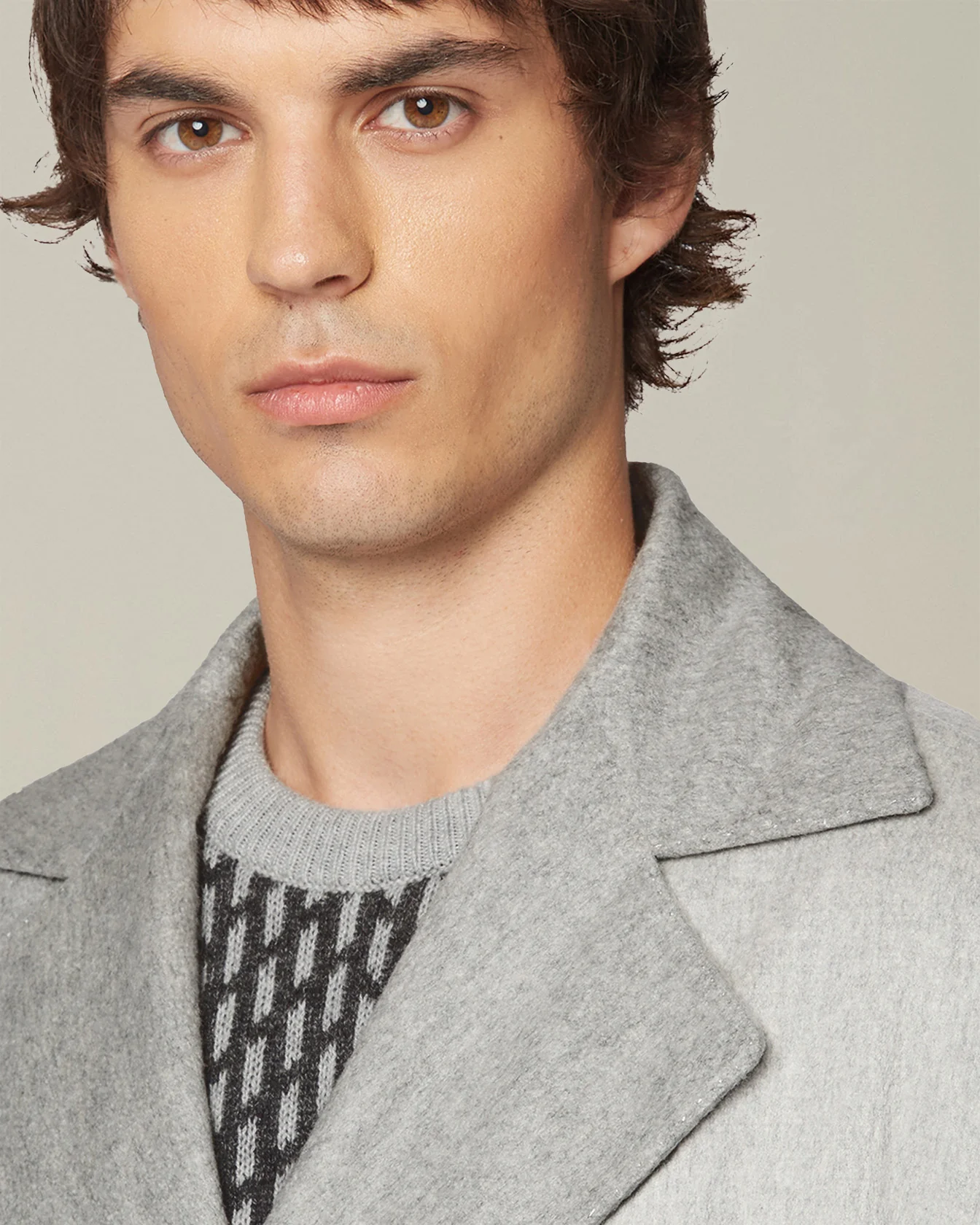 DOUBLE-BREASTED BRUSHED CASHMERE COAT - Image 4