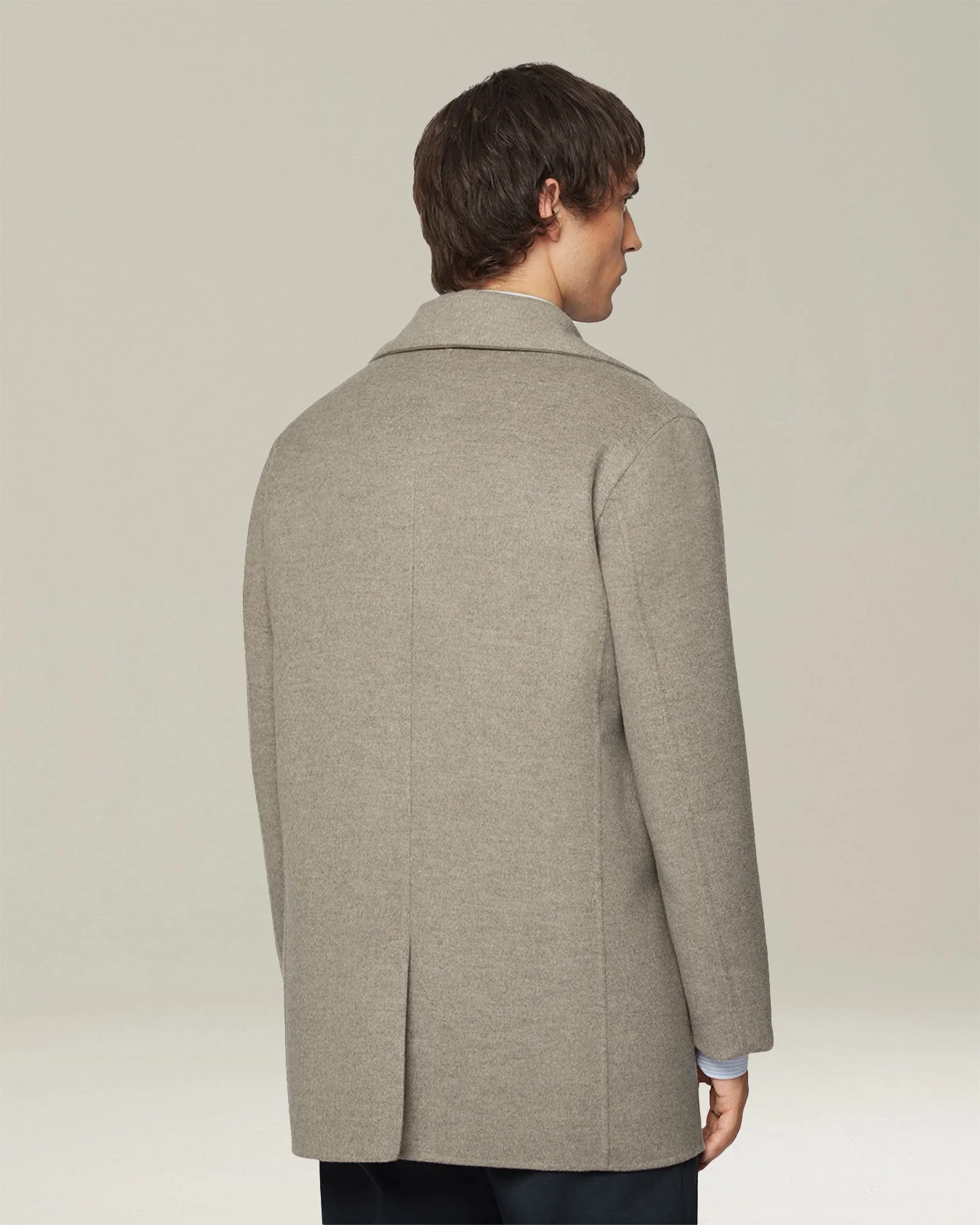 CASHMERE BLEND PEA COAT - Image 3