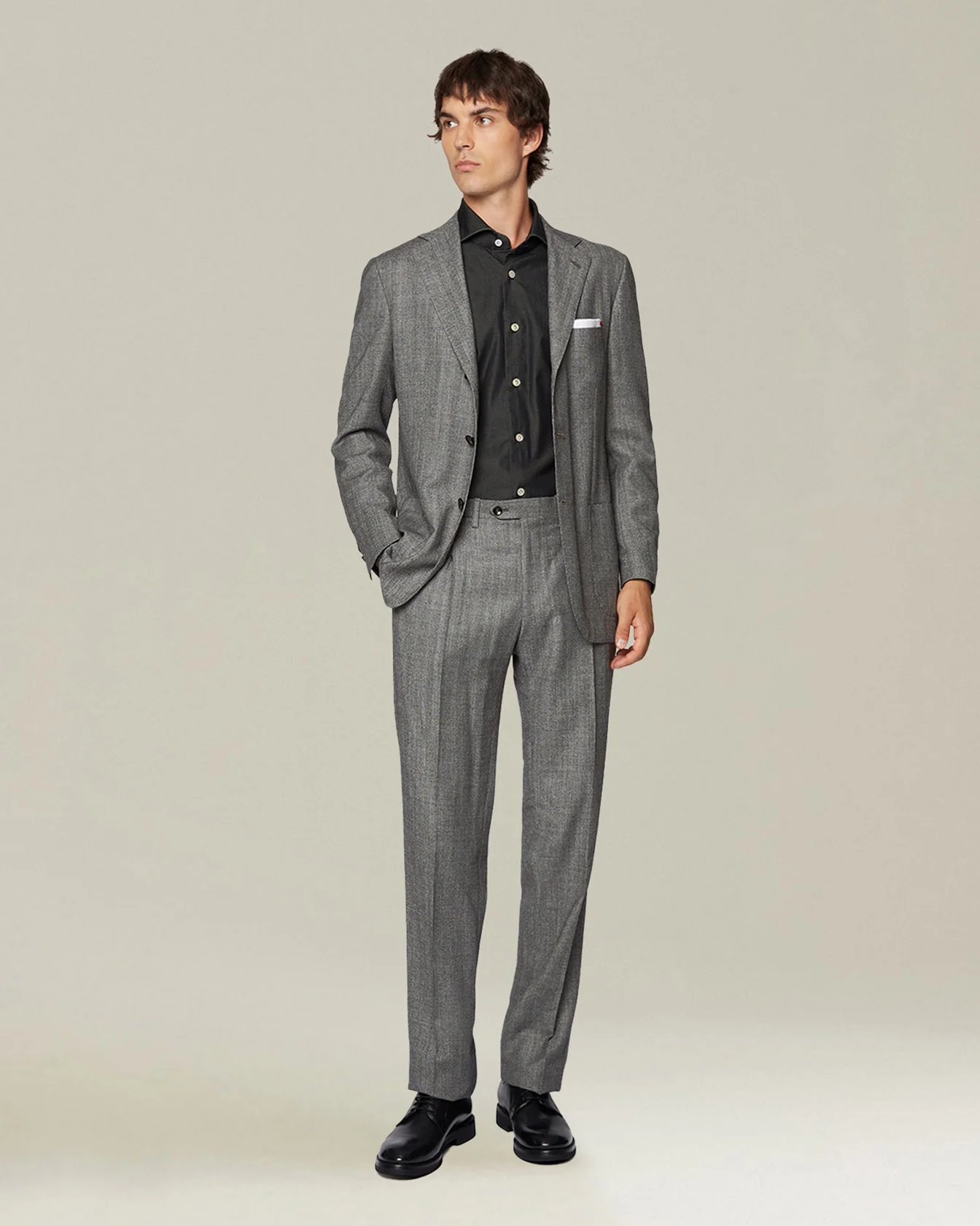 HERRINGBONE WOOL SUIT - Image 3