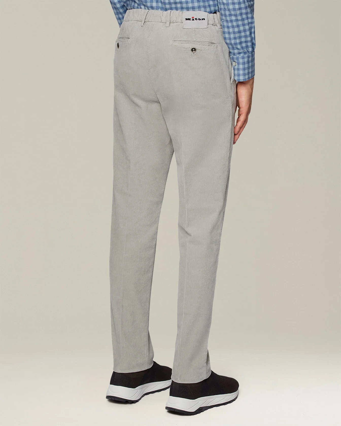 CASUAL COTTON AND CASHMERE TROUSERS - Image 3