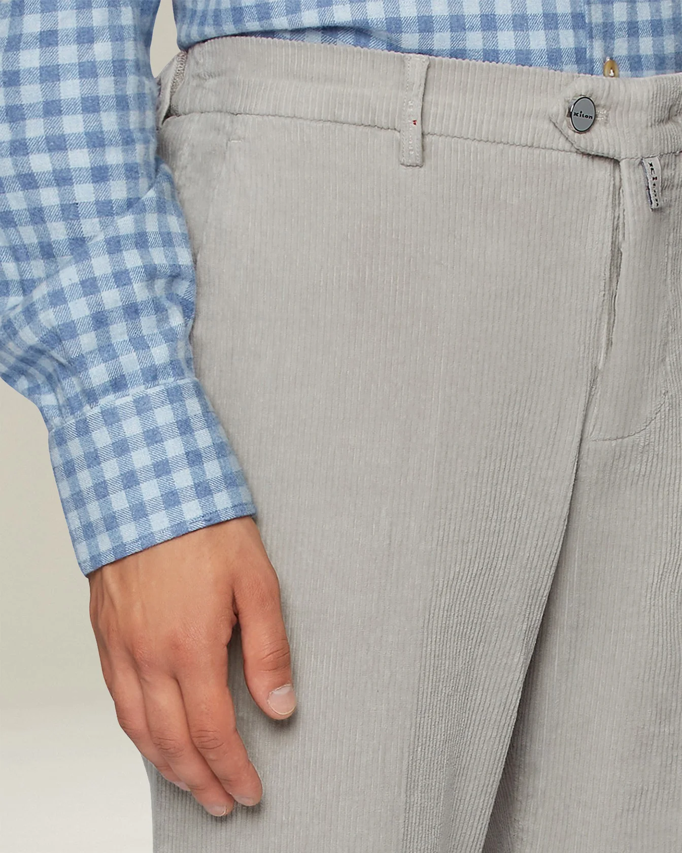 CASUAL COTTON AND CASHMERE TROUSERS - Image 4