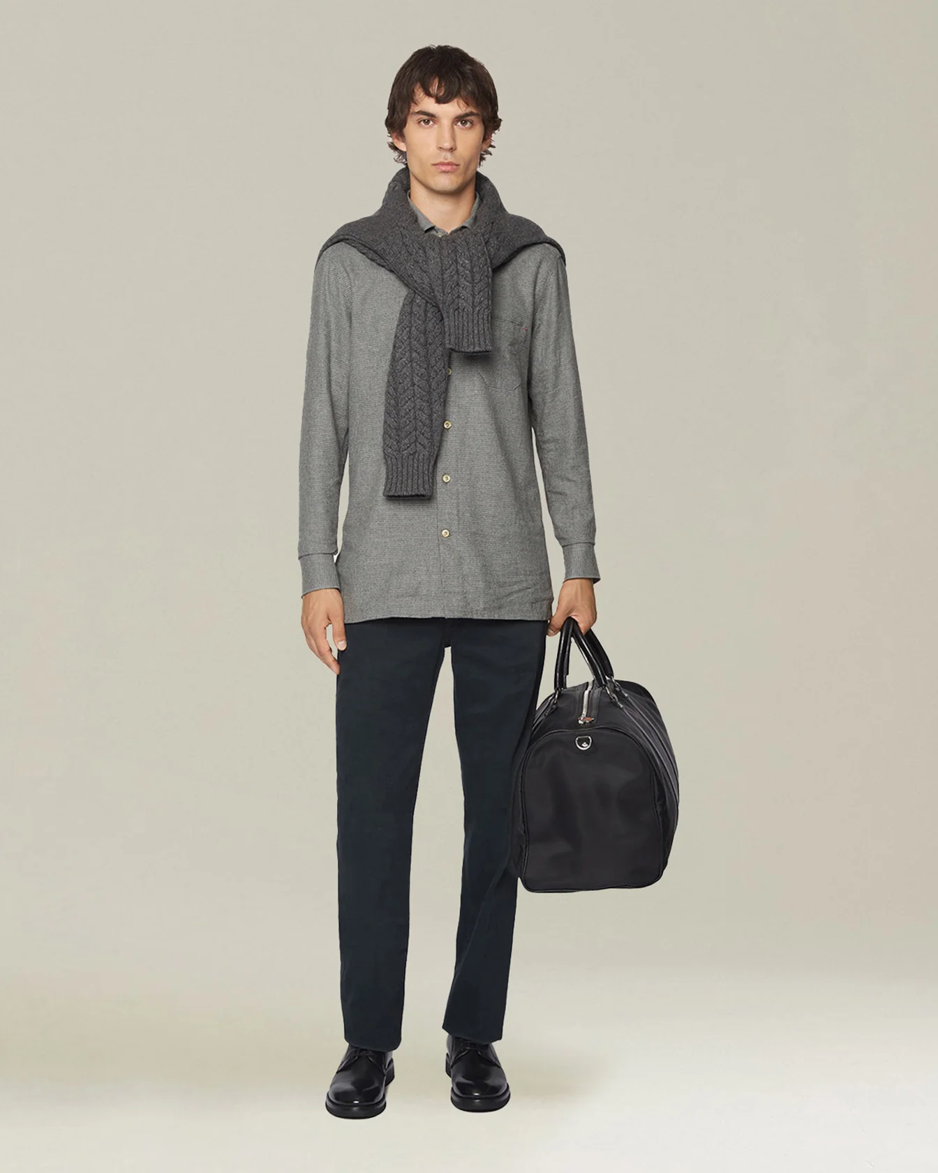 DENIM AND CASHMERE TAILORED JEANS - Image 5