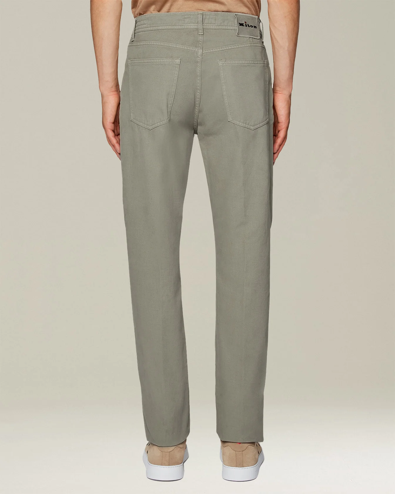 DENIM AND CASHMERE TAILORED JEANS - Image 3