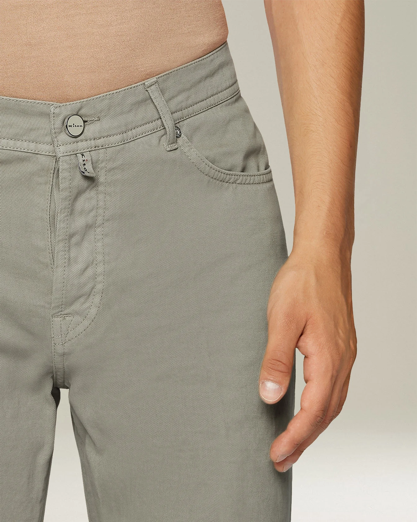 DENIM AND CASHMERE TAILORED JEANS - Image 4