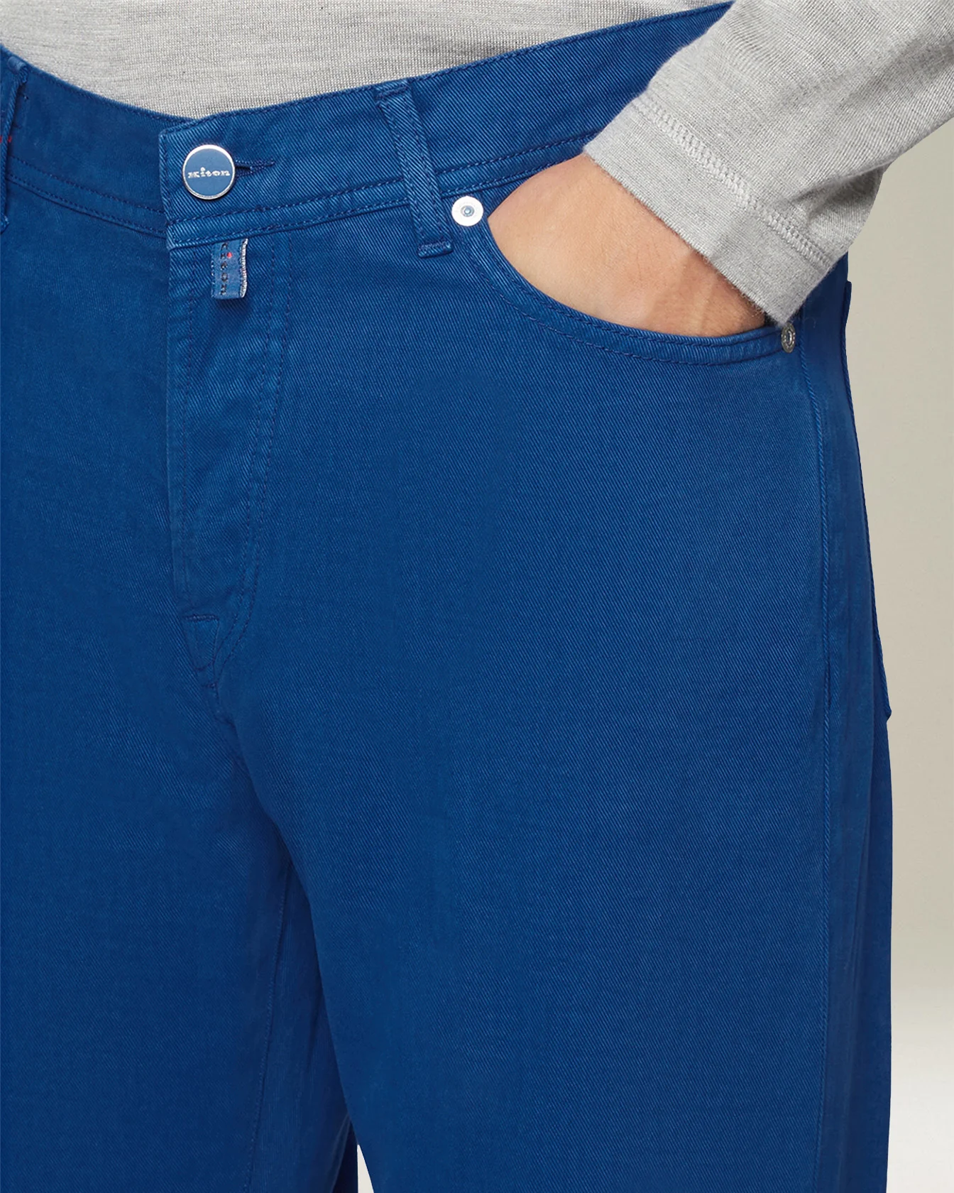 DENIM AND CASHMERE TAILORED JEANS - Image 4