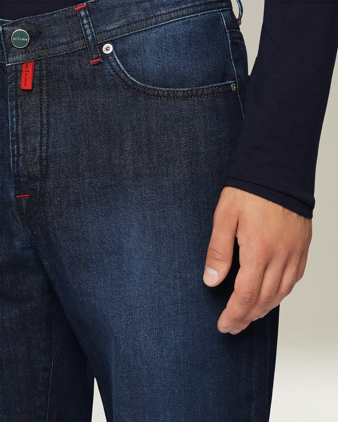 DENIM AND CASHMERE TAILORED JEANS - Image 4