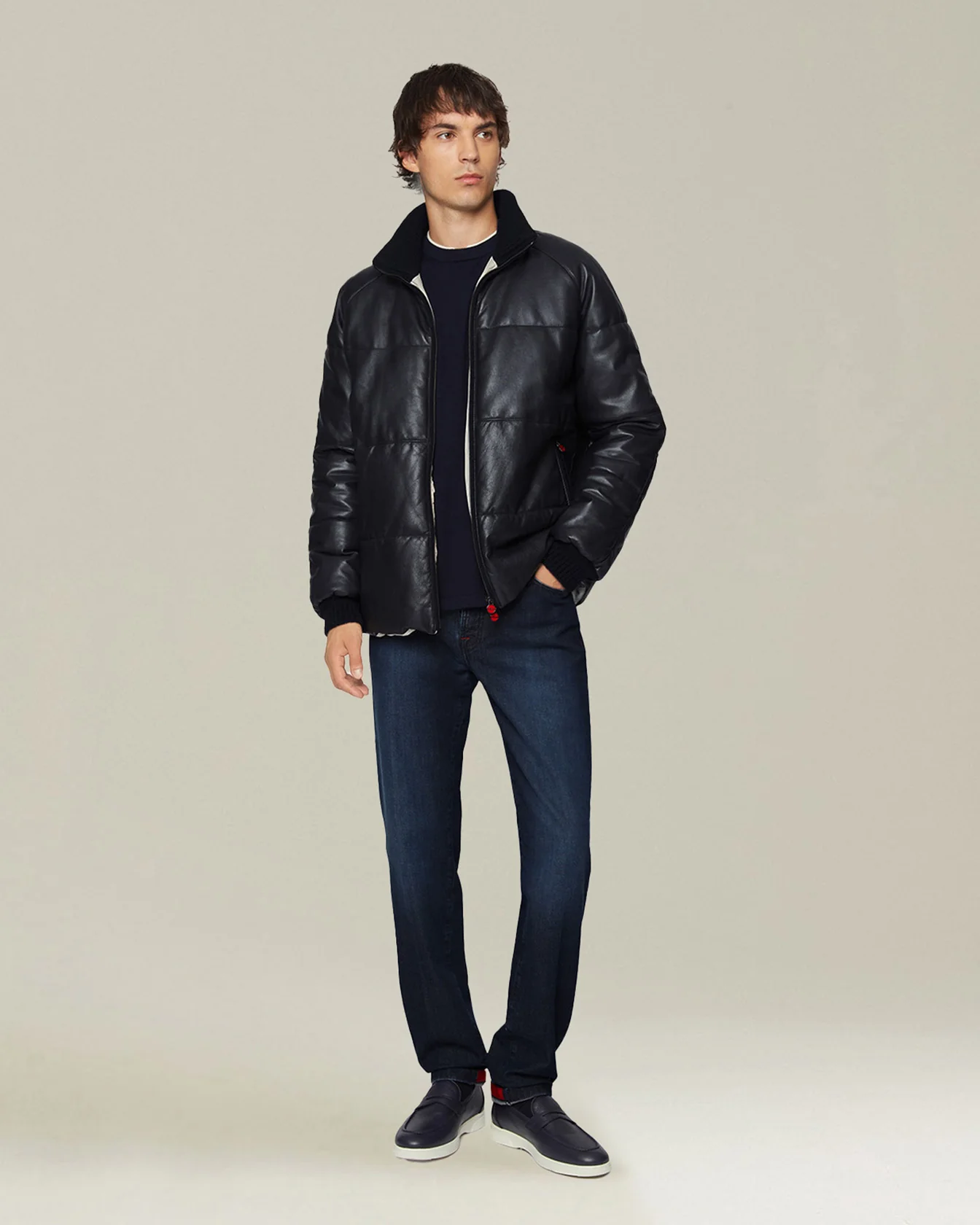 DENIM AND CASHMERE TAILORED JEANS - Image 5