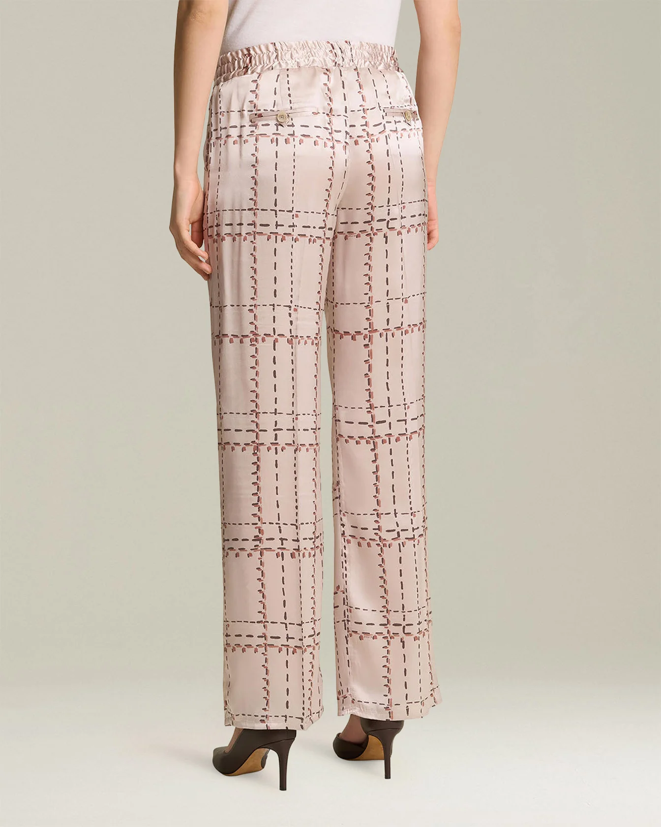 PRINTED SILK DRAWSTRING TROUSERS - Image 4